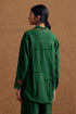 Gulzaar green long shirt