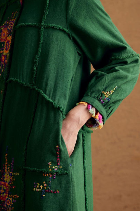 Gulzaar green shirt dress