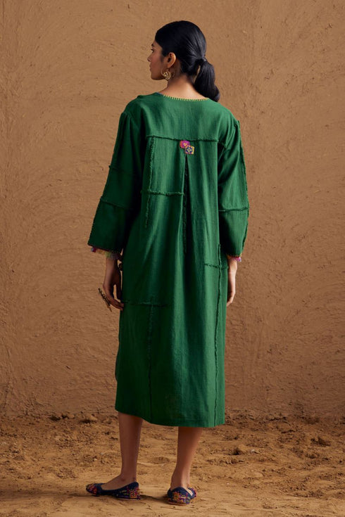 Gulzaar green yoke dress