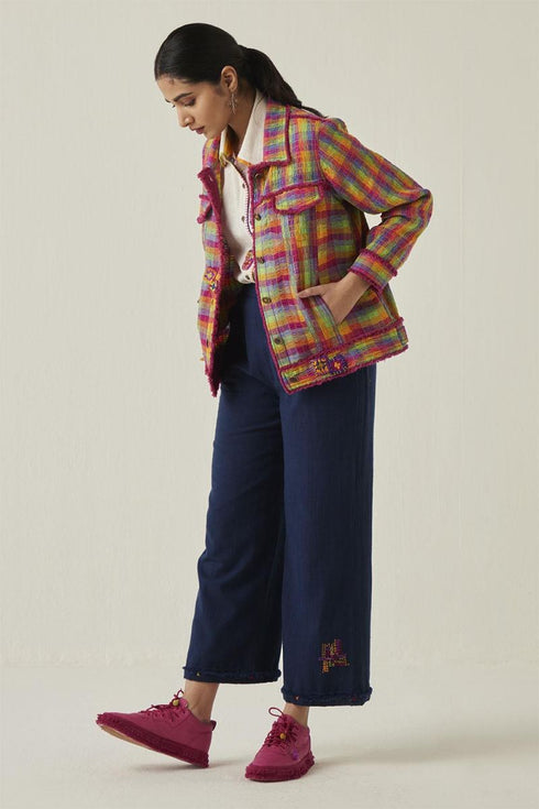 Gulzaar multicolor smocked jacket
