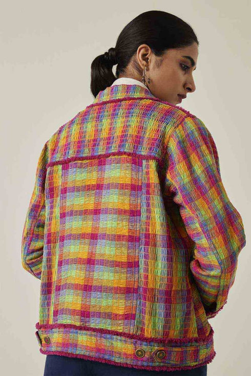 Gulzaar multicolor smocked jacket
