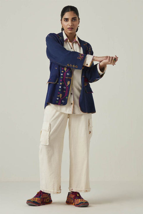 Gulzaar off-white cargo pants