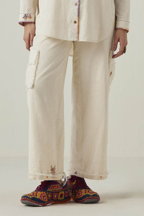 Gulzaar off-white cargo pants