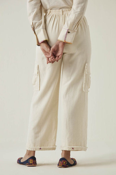 Gulzaar off-white cargo pants