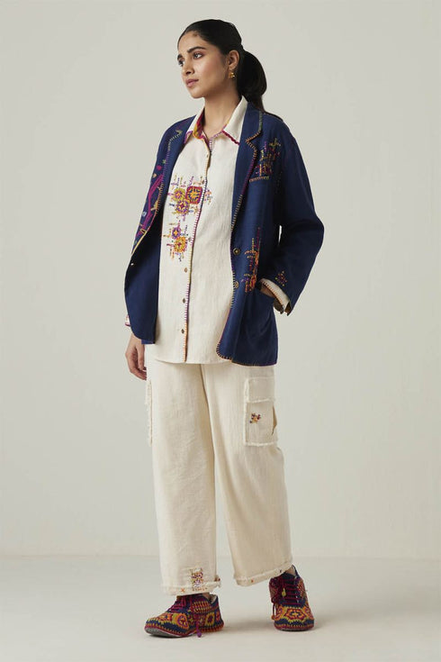 Gulzaar off-white long shirt