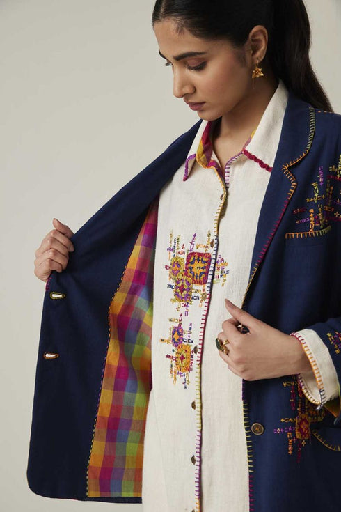 Gulzaar off-white long shirt