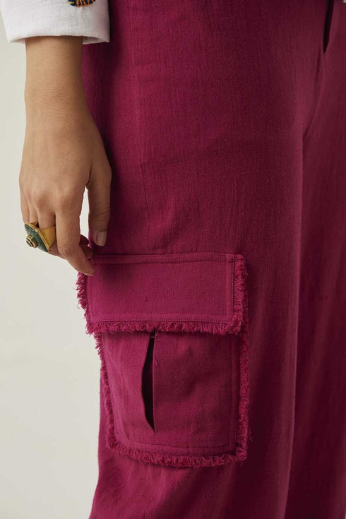 Gulzaar pink cargo pants