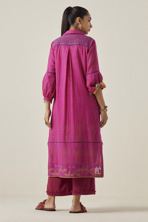 Gulzaar pink frayed pants