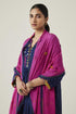 Gulzaar pink frayed stole