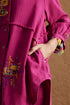 Gulzaar pink high low shirt