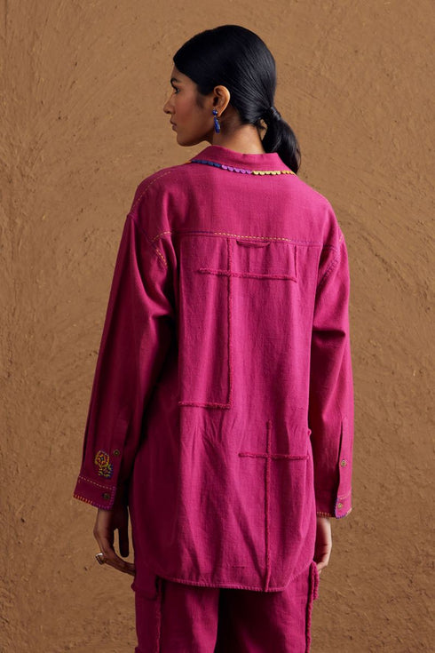 Gulzaar pink long shirt