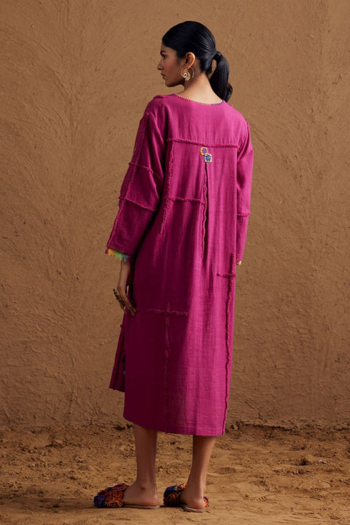 Gulzaar pink yoke dress