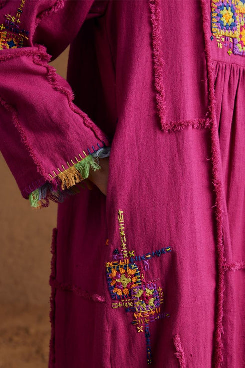 Gulzaar pink yoke dress