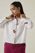 Gulzaar white crop shirt