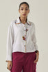 Gulzaar white crop shirt