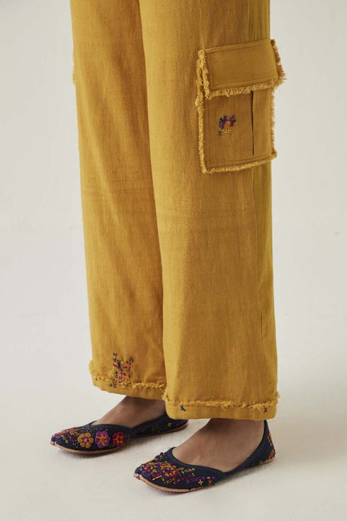 Gulzaar yellow cargo pants