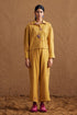 Gulzaar yellow crop shirt