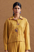 Gulzaar yellow crop shirt