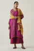 Gulzaar yellow frayed stole
