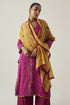 Gulzaar yellow frayed stole