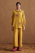 Gulzaar yellow high low shirt