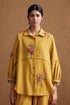 Gulzaar yellow high low shirt
