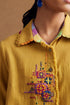 Gulzaar yellow high low shirt