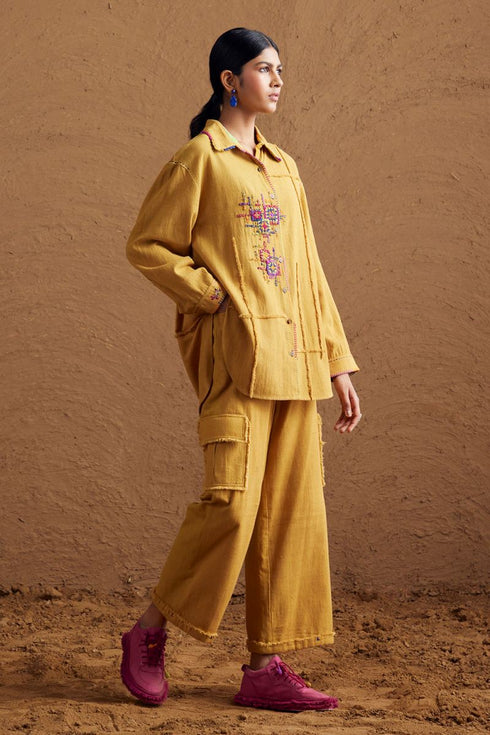 Gulzaar yellow long shirt