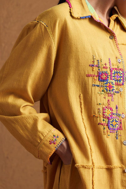 Gulzaar yellow long shirt