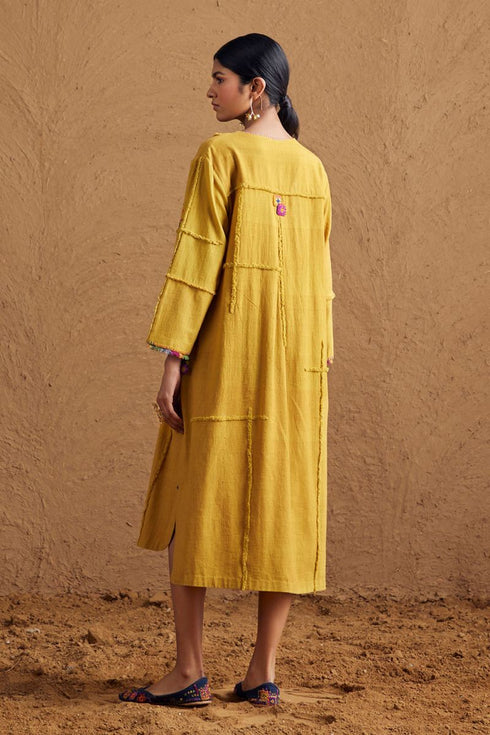 Gulzaar yellow yoke dress