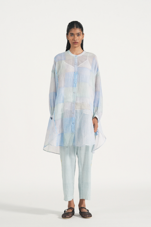 Hachi icy blue shirt