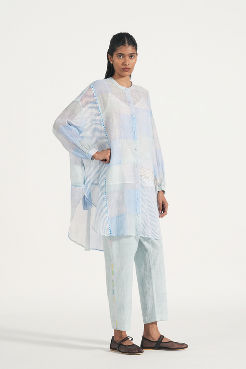 Hachi icy blue shirt