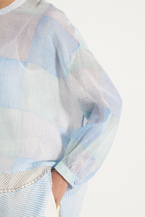 Hachi icy blue shirt