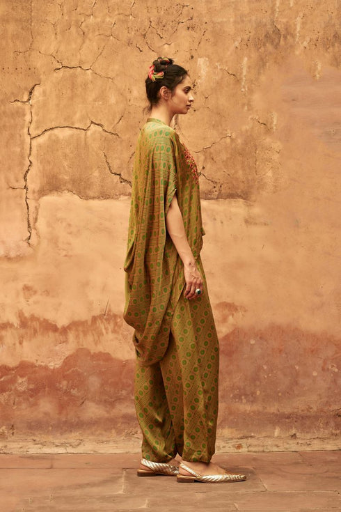 Haldi Nashpal green cowl co-ord set