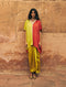 Haldi Nashpal half-and-half green kaftan skirt set