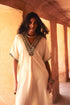 Haldi Nashpal ivory V neck long kaftan set