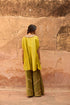 Haldi Nashpal yellow and green Sharara set