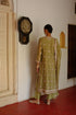 Halfmoon olive green kurta set