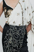 Hand embroidered shawl with appliqué pants & bralette