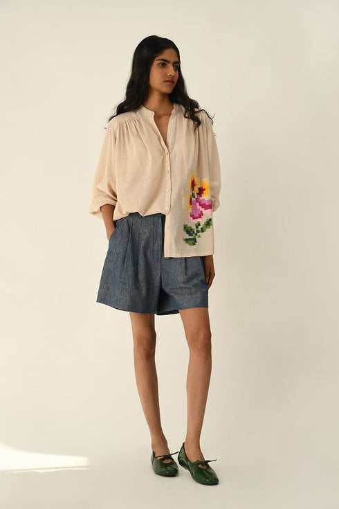 Helenae beige oversize shirt