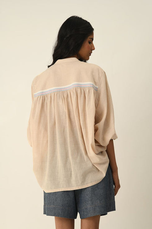 Helenae beige oversize shirt