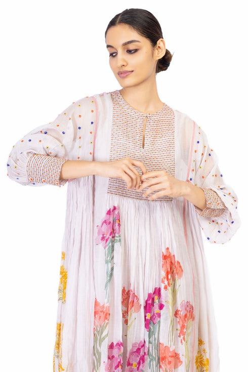 Heritte floral long dress