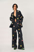 Hezhangensis embroidered wide-leg jeans
