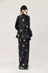 Hezhangensis embroidered wide-leg jeans