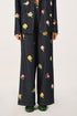 Hezhangensis embroidered wide-leg jeans