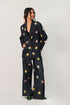Hezhangensis embroidered wide-leg jeans