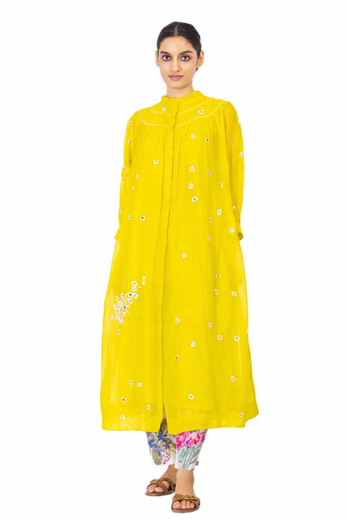Hine yellow floral tunic