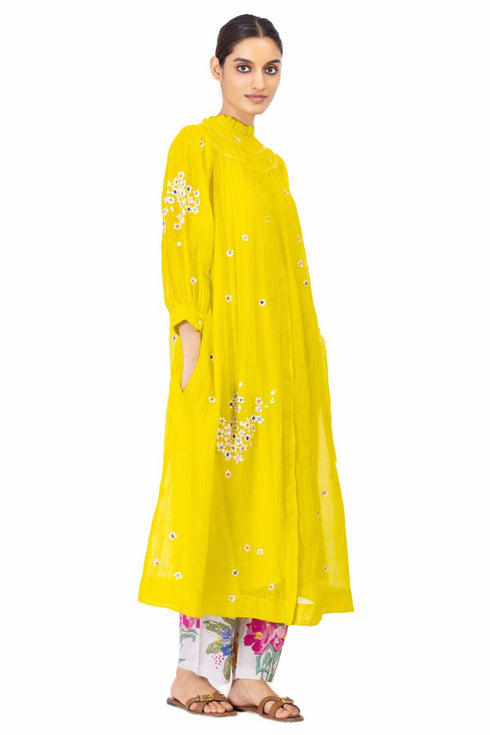 Hine yellow floral tunic