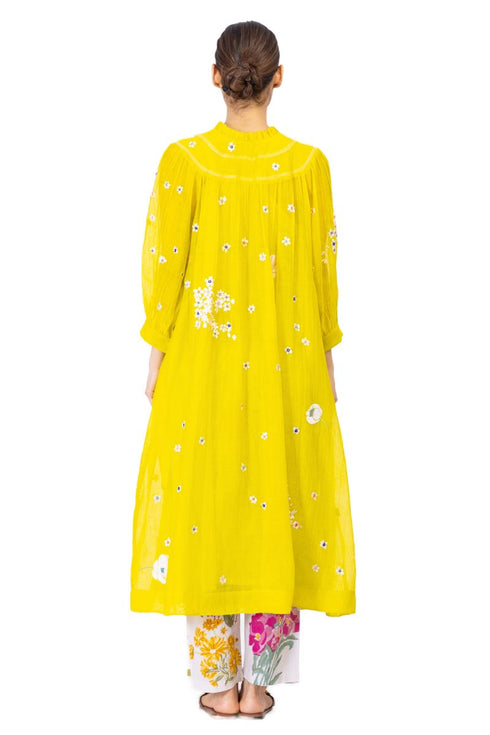 Hine yellow floral tunic