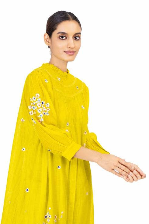 Hine yellow floral tunic